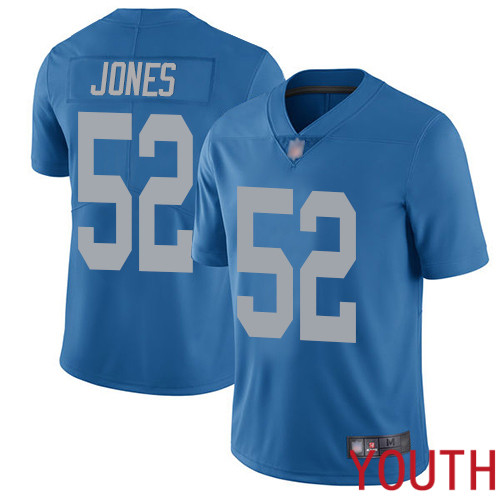 Detroit Lions Limited Blue Youth Christian Jones Alternate Jersey NFL Football 52 Vapor Untouchable